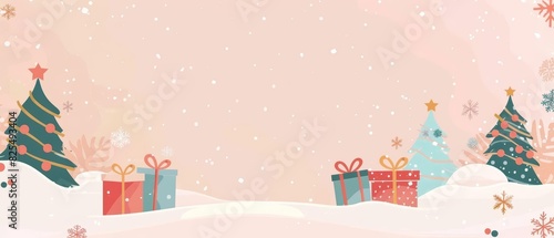 Wallpaper Mural Minimal blank template card for Christmas Day Torontodigital.ca
