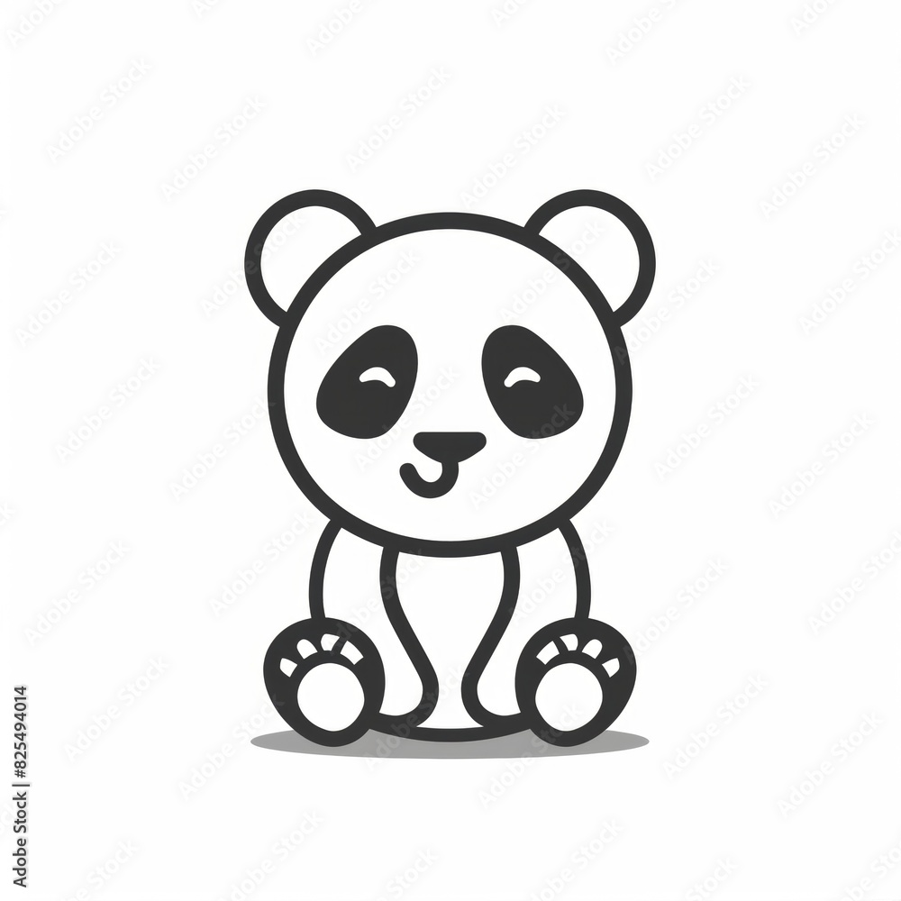 Vector illustration cartoon of a cute panda over white background. Vector illustration cartoon of a cute panda over white background.