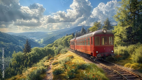 Picture friends taking a scenic train ride through the countryside