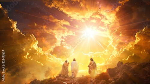 The Transfiguration of Jesus as seen from the heavens