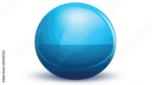 Blue hemisphere 3D model icon. Geometric figure glo photo