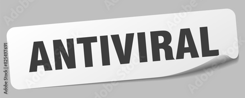 antiviral sticker. antiviral label