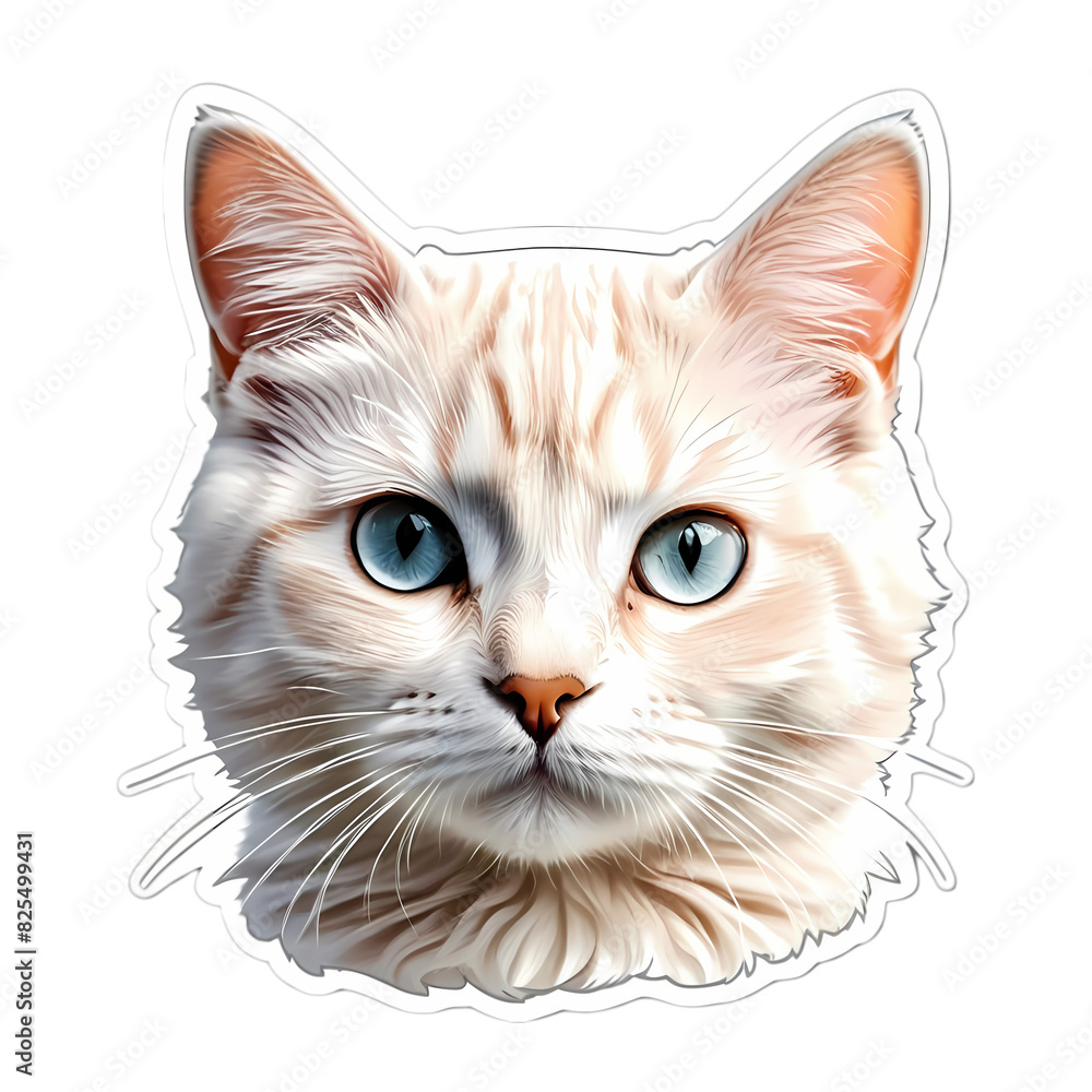 portrait of a white cute cat portrait of a white cute cat