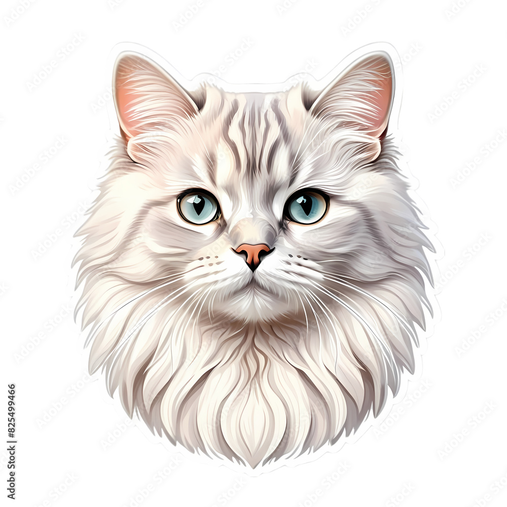 custom made wallpaper toronto digitalportrait of a white cute cat
