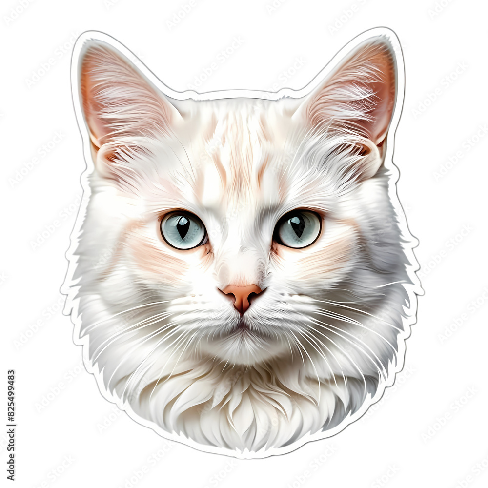 portrait of a white cute cat portrait of a white cute cat