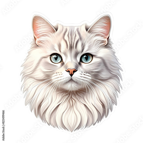 Wallpaper Mural portrait of a white cute cat Torontodigital.ca