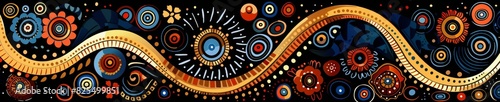 Traditional australian aboriginal pattern photo