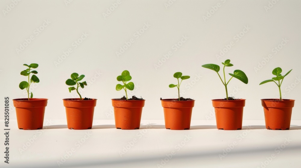 Fototapeta premium Different Types of Plants in Pots