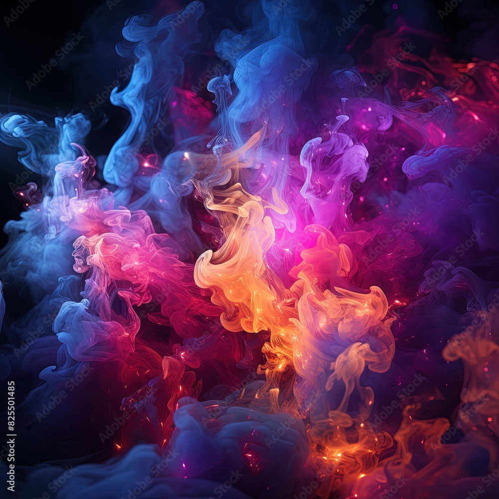 cloudy smoke, like candle, smell, wider upwards, blue purple and pink colors, on dark purple background, not going out of screen cloudy smoke, like candle, smell, wider upwards, blue purple and pink colors, on dark purple background, not going out of screen