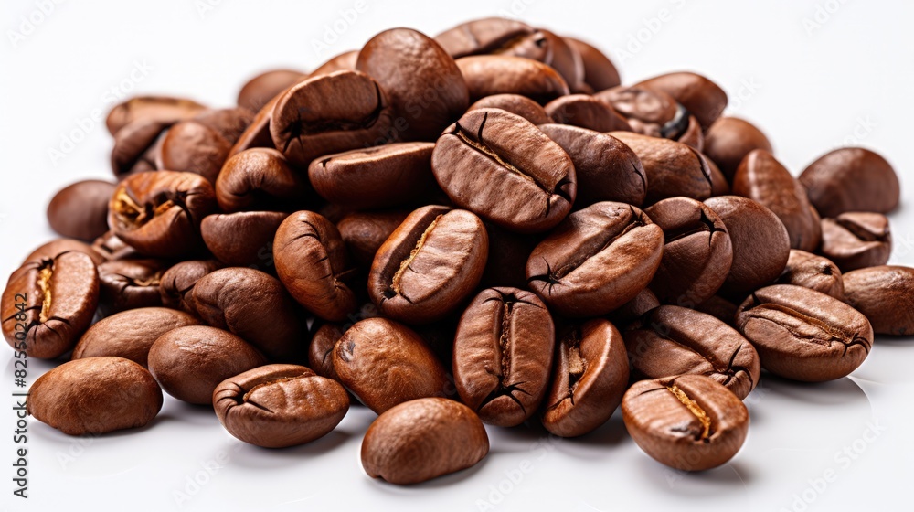 a bunch of coffee beans on a white background a bunch of coffee beans on a white background
