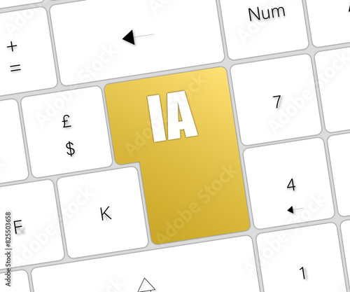 IA sur bouton entrer d'un clavier d'ordinateur