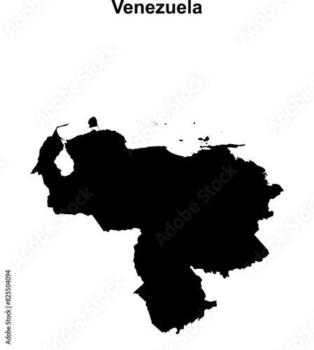 Venezuela blank outline map design