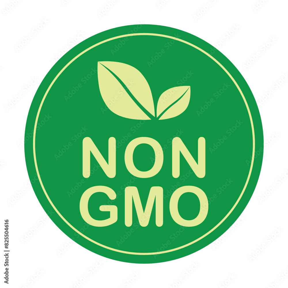 Non GMO label. GMO free icon. Healthy organic food concept. No GMO ...