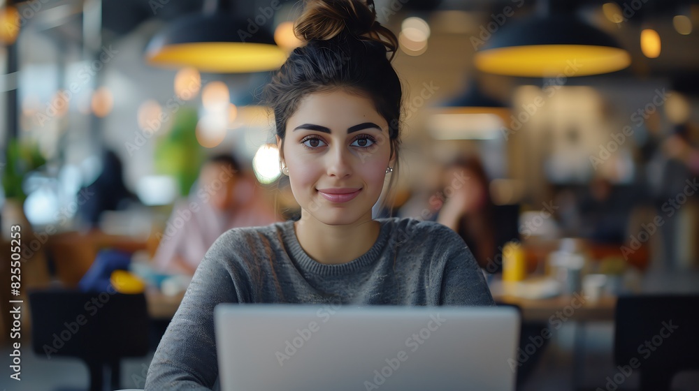A dynamic businesswoman in a glass-walled office, standing with her laptop open, looking determinedly at the camera.
A dynamic businesswoman in a glass-walled office, standing with her laptop open, looking determinedly at the camera.