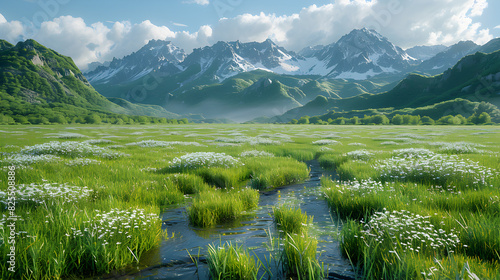 rice field in the mountains