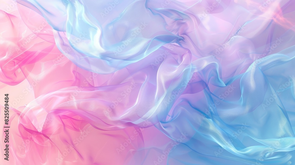Abstract pastel colored waves in soft focus with blue and pink hues and flowing textures Abstract pastel colored waves in soft focus with blue and pink hues and flowing textures