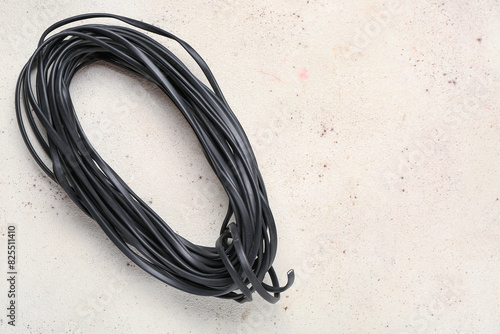 Black electrical wire coil ...