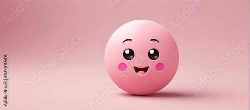 Isolated on soft background with copy space cute Emoji concept, illustration
