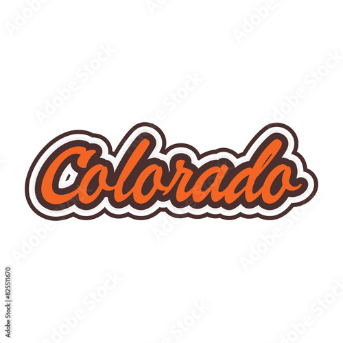 Colorado hand made script font. Vector Colorado text typography design for tshirt hoodie baseball cap jacket and other uses vector 
