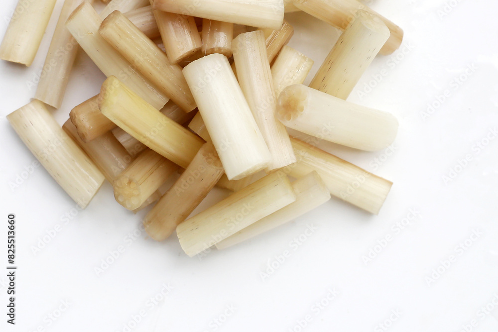 Fresh lotus rootlet on white background. Fresh lotus rootlet on white background.