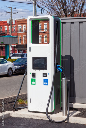 EV charging an electric car