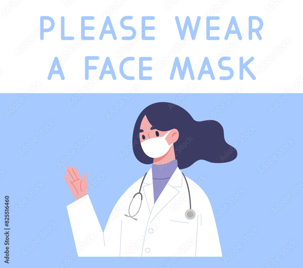 Female doctor wear mask with Female doctor wear mask with