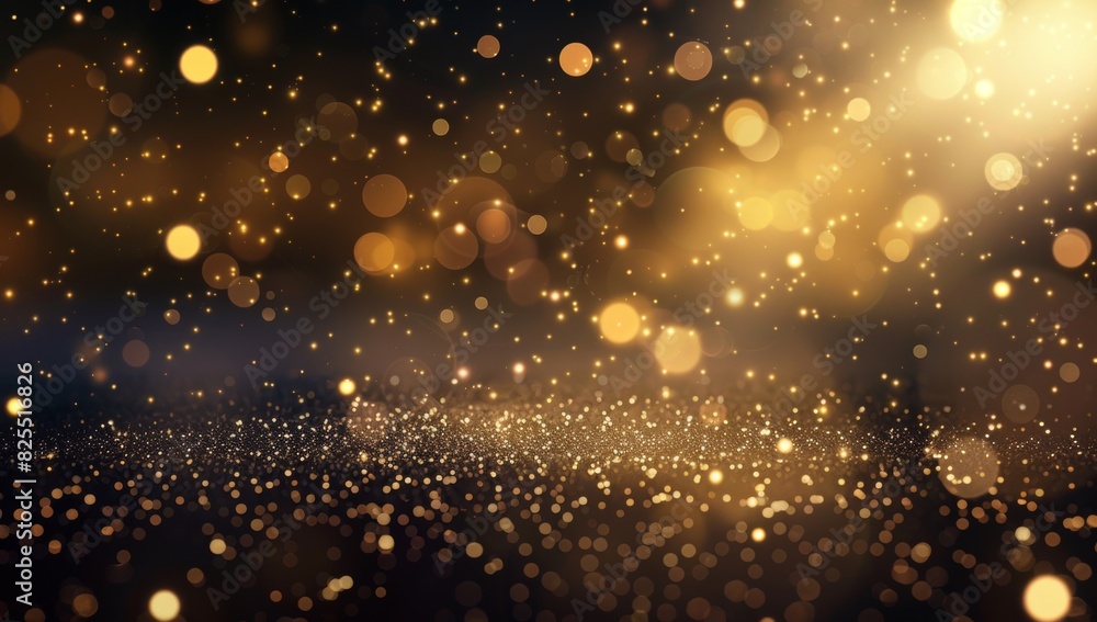 Blurred light effect background with bokeh lights and glitter stars, luxury design element for elegant decoration or celebration greeting card template Generative AI Blurred light effect background with bokeh lights and glitter stars, luxury design element for elegant decoration or celebration greeting card template Generative AI