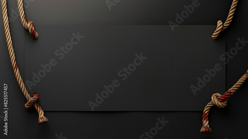 abstract black banner wall texture background. black blackboard banner sign for hanging. Signpost and billboards concept.