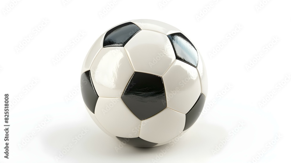 Isolated white colored Soccer Ball on a white Background with Copy Space Isolated white colored Soccer Ball on a white Background with Copy Space