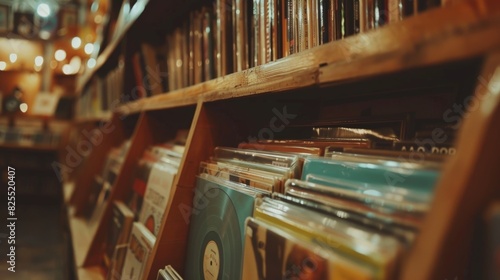 A vintage record store serves as the meeting point for the historical music tour with its walls lined with iconic albums from a variety of genres. photo
