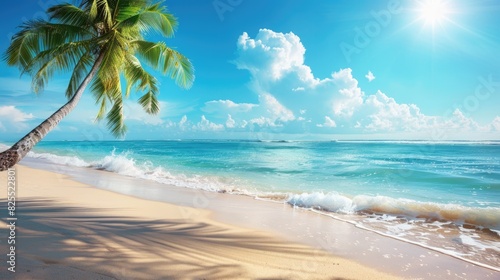 Business Card Beach. Exotic Beach Holiday Booking Agency Advertisement Design © Serhii
