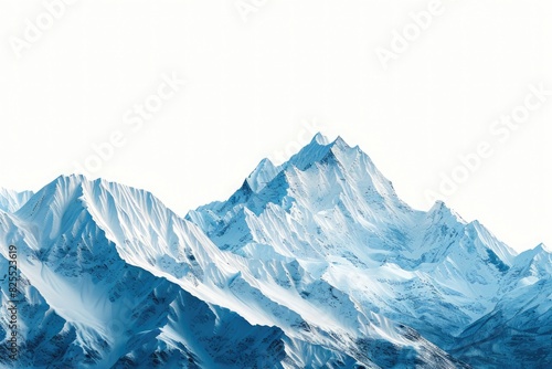 Wallpaper Mural Isolated Mountains. Blue Mountain Range Landscape with Sky and Rocks Torontodigital.ca