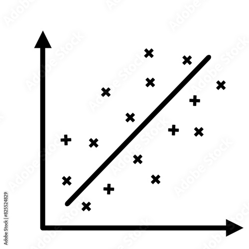 Correlation icon vector illustration 