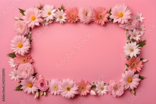 Wallpaper Mural a frame made of various flowers Torontodigital.ca