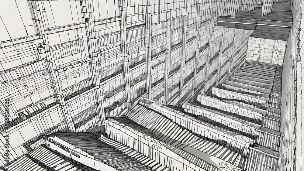 Stair concept sketch, staircase idea sketch Stair concept sketch, staircase idea sketch