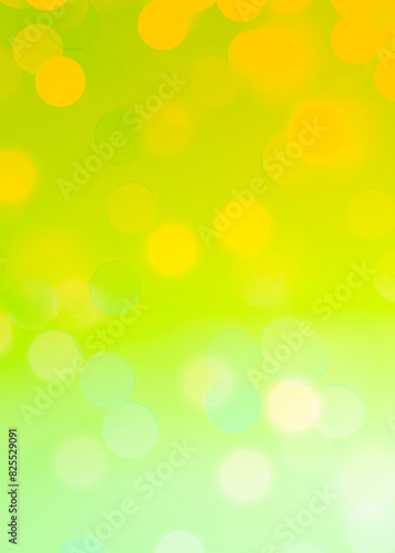 Yellow bokeh vertical background for Banner, Poster, ad, celebration, event and various design works