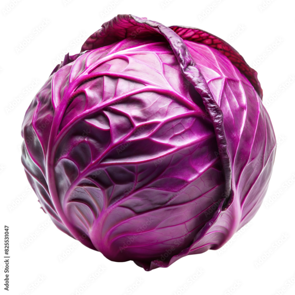 Bright Purple Cabbage Isolated on Transparent Background Bright Purple Cabbage Isolated on Transparent Background