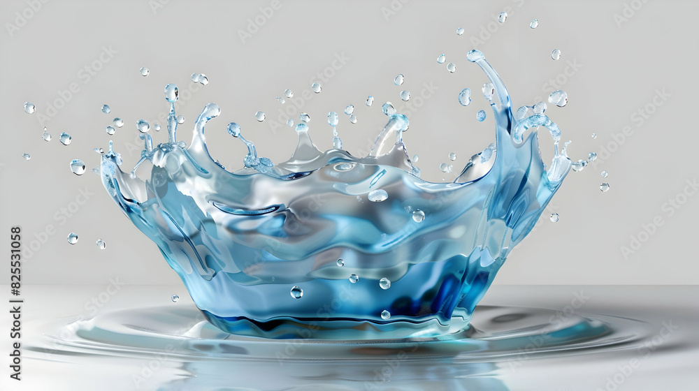 water liquid splash isolated on white background includes clipping path ...