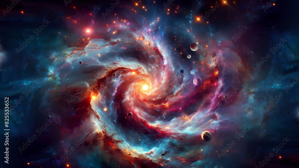 Galaxies and Nebulae in Space: An Abstract Cosmic Backdrop
Galaxies and Nebulae in Space: An Abstract Cosmic Backdrop