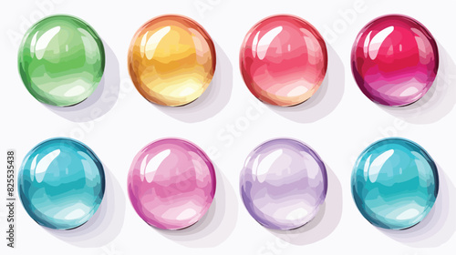 Color glass ball round shiny sphere or precious pea photo