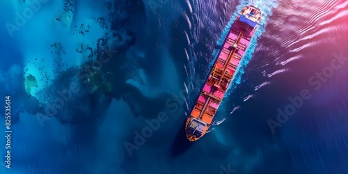 Satellite Image of Shipping Route for Oil and Gas Tankers: Useful for Planning. Concept Shipping Routes, Satellite Imagery, Oil Tankers, Gas Tankers, Route Planning