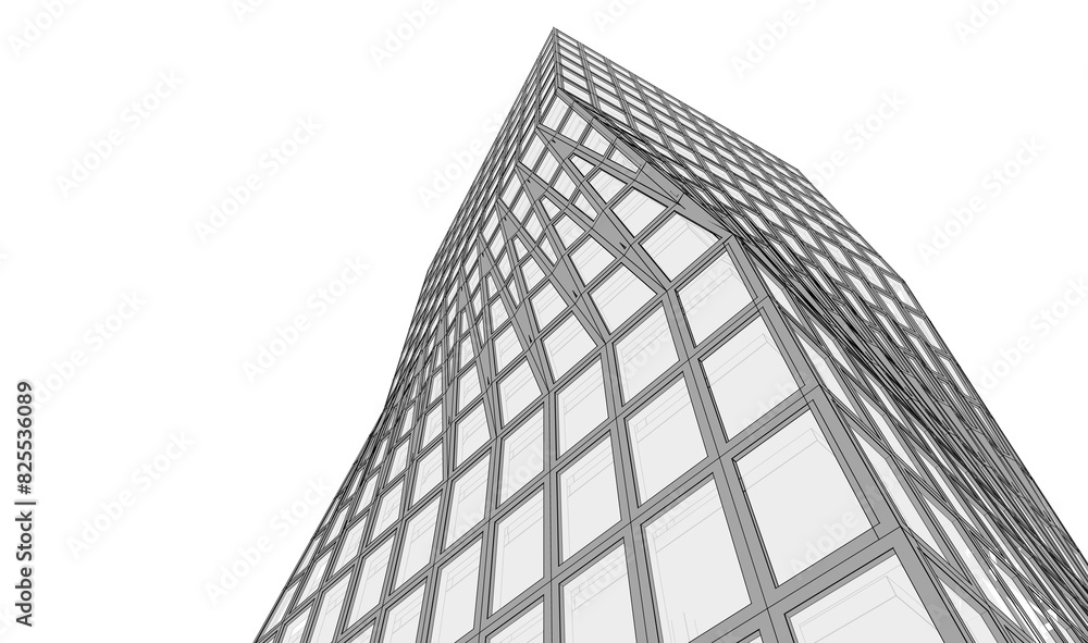 Fototapeta premium modern architecture 3d rendering