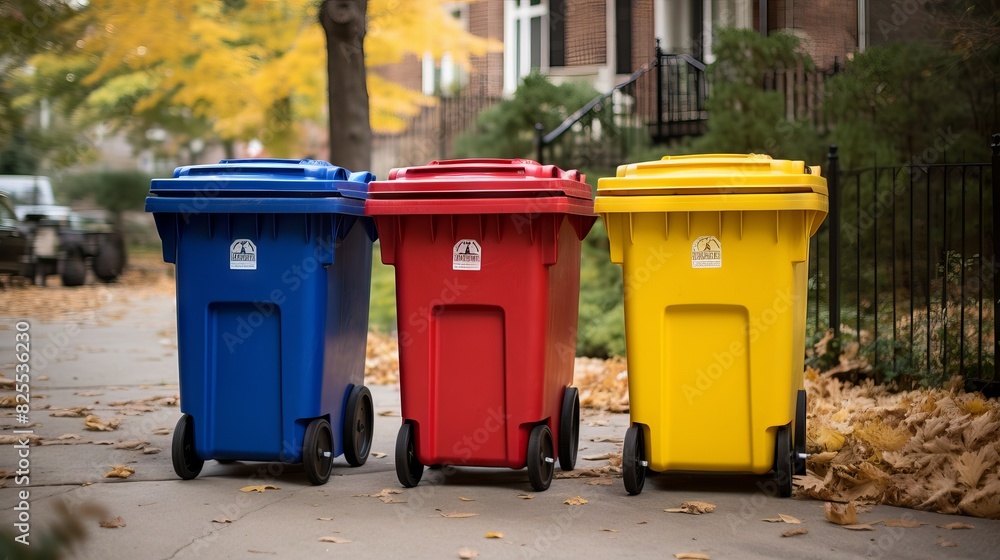 garbage containers filled with waste. Concept: removal of a city landfill. Cleaning in public places. garbage containers filled with waste. Concept: removal of a city landfill. Cleaning in public places.