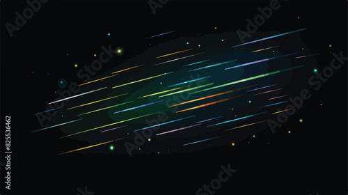 Comet lights in space colorful glowing asteroid or
