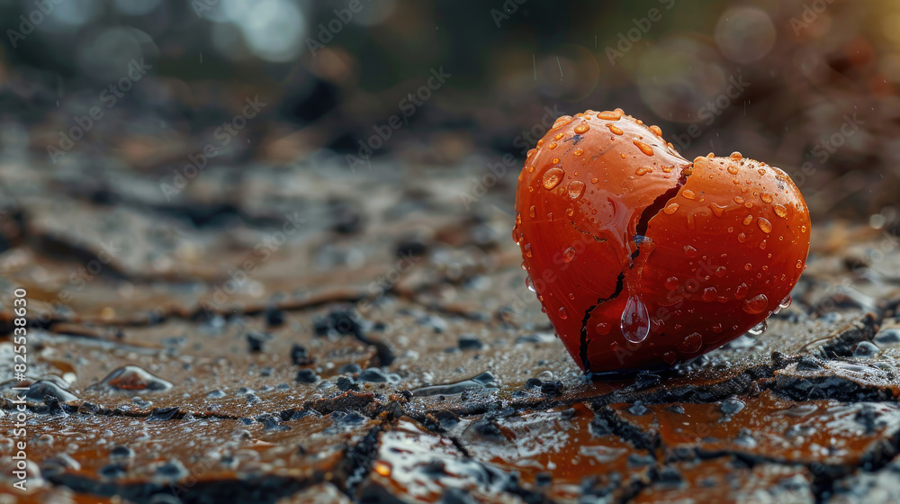 Broken Heart. Difficult Love concept, generative ai Broken Heart. Difficult Love concept, generative ai