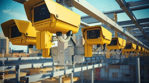 A photo of construction site security cameras.