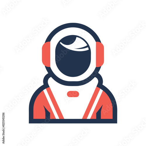 Tech Logo vector art illustration with a astronaut icon logo