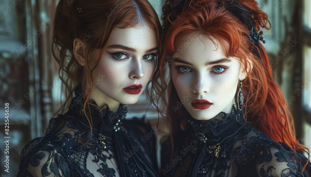 two gothic style women two gothic style women