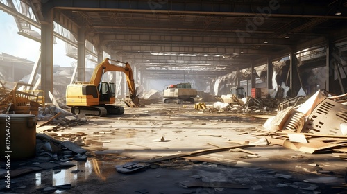 A photo of construction site waste recycling area.