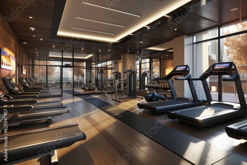 State-of-the-art gym, sleek, inspiring © SaroStock